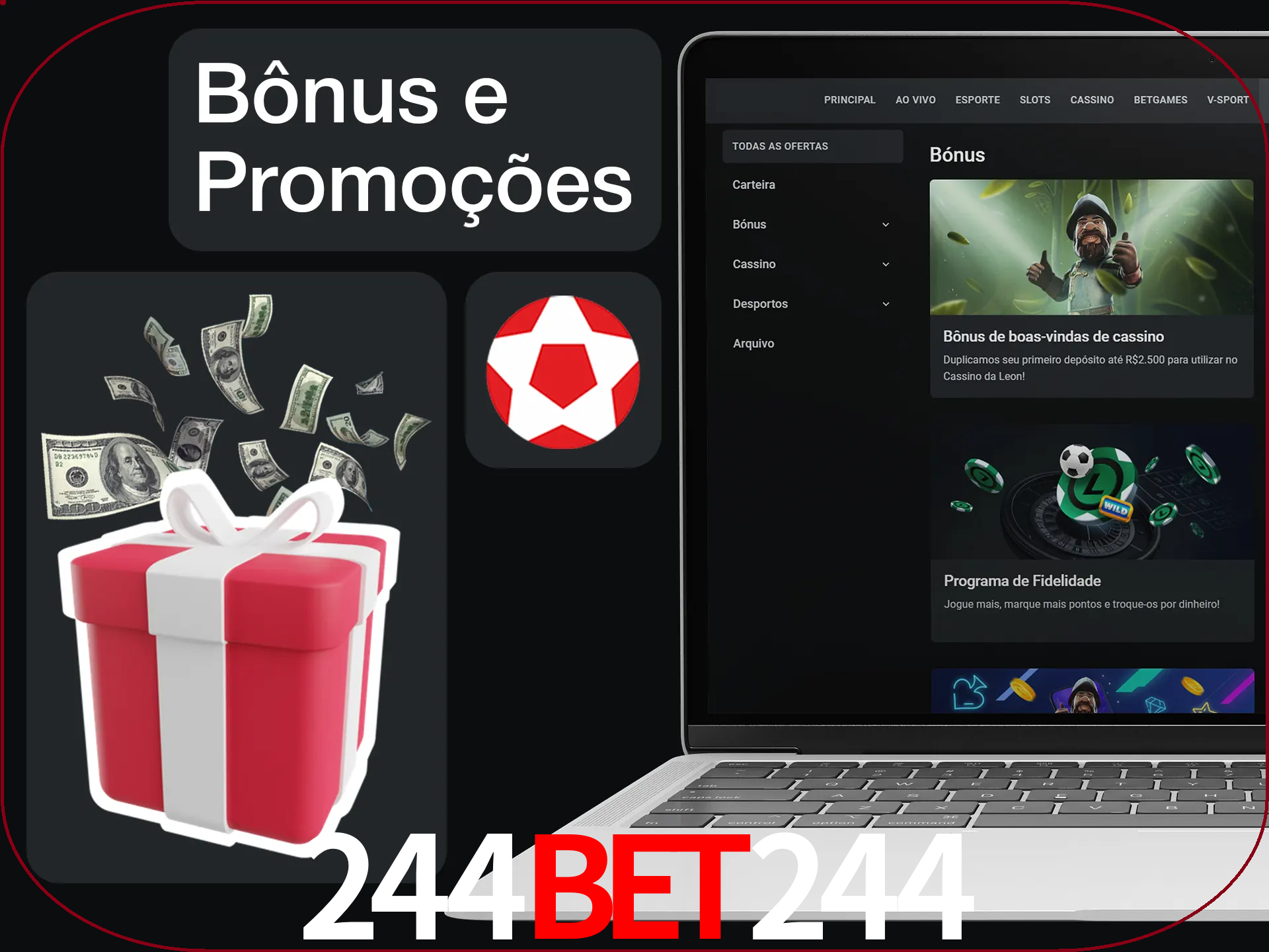 Verifique se há novos bônus e promoções.