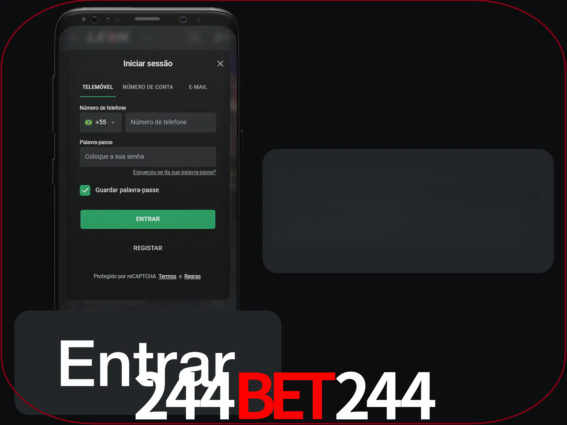 Faça o login para começar a apostar e jogar no cassino.